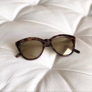 Le Specs Cat Eye Mirror Lens Tortoise Sunglasses